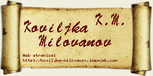 Koviljka Milovanov vizit kartica
